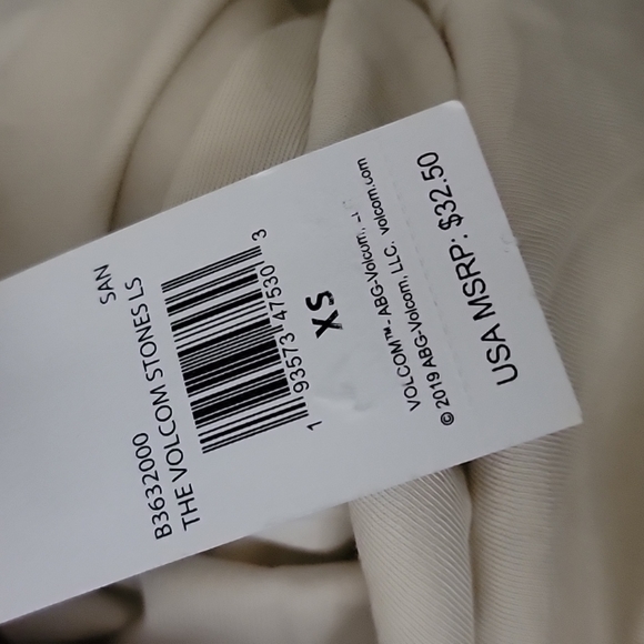 Volcom Cream Stonefest Shirt Size XS - Picture 6 of 6